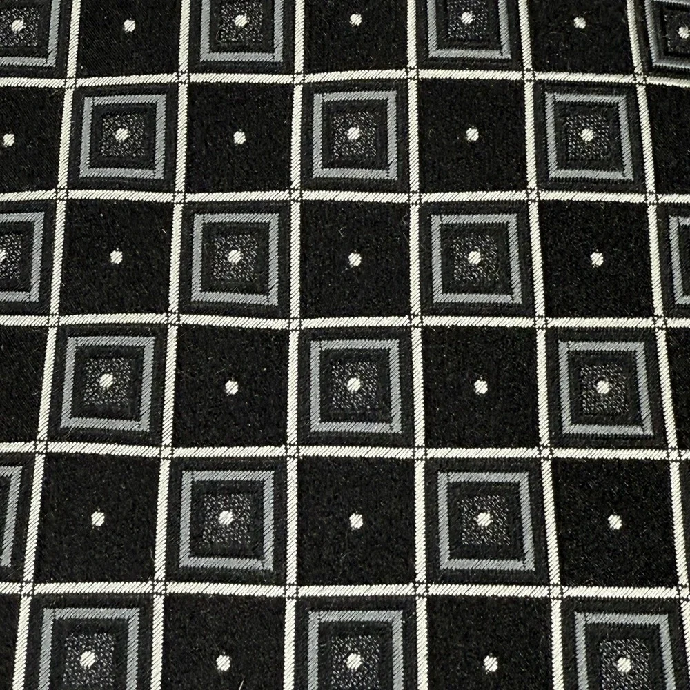 Donald J Trump Signature Collection Silk Tie Black Geometric 60